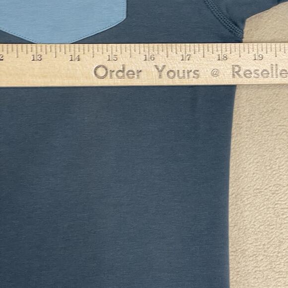 Bylt Basics T Shirt Mens S Gray Drop Cut Chest Pocket Short Sleeve Stretch - Picture 4 of 9